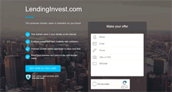 Desktop Screenshot of lendinginvest.com