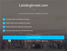 Tablet Screenshot of lendinginvest.com